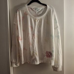 Jordann Women's White Tie-dye Sweater Top